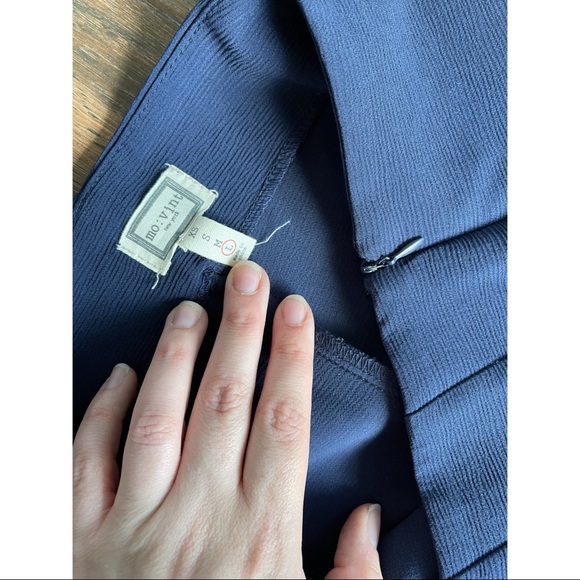 NWOT Mo:vint Cropped Navy Straight Leg Trouser - Picture 4 of 4